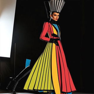 Folkcut Rosary style, Midjourney V6.1: haute-couture fashion outfit