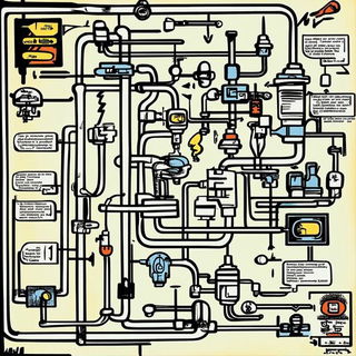 Folkcut Rosary style, Midjourney V6.1: technical infrastructure blueprint schematics