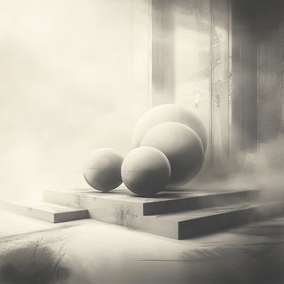 Contourcloisonne style, Midjourney V6.1: abstract 3D render