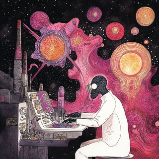 Paintsalt Figures style, Midjourney V6.1: editorial illustration for popular scientific magazine cover