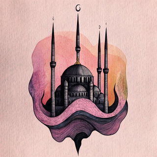 Paintsalt Figures style, Midjourney V6.1: bold minimalist logo design for Istanbul city municipal services
