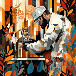 Lunette Lithograph style, Midjourney V6.1: editorial illustration for popular scientific magazine cover