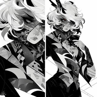 Lunette Lithograph style, Midjourney V6.1: black-and-white manga comic strip