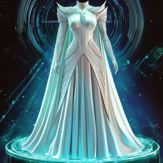 Slipcast Moonfields style, Midjourney V6.1: haute-couture fashion outfit