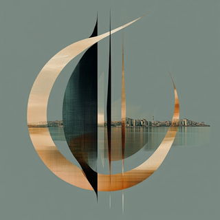 Pelagocel style, Midjourney V6.1: bold minimalist logo design for Istanbul city municipal services