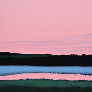 Forgeflame Fauvism style, Midjourney V6.1: realistic landscape photograph of quiet dawn