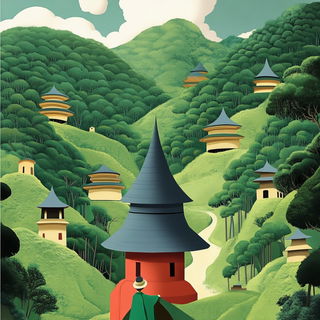Reliefgarden Isopleth style, Midjourney V6.1: retro fairy-tale illustration