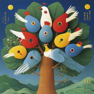 Reliefgarden Isopleth style, Midjourney V6.1: traditional folk art