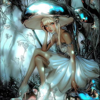Gilled Firmament style, Midjourney V6.1: retro fairy-tale illustration