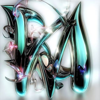 Gilled Firmament style, Midjourney V6.1: typographic composition with large letters