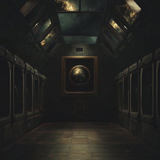 Chromamosaic style, Midjourney V6.1: cinematic shot from sci-fi movie