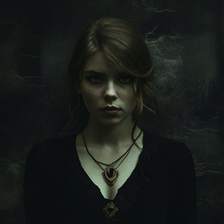 Chromamosaic style, Midjourney V6.1: photographic portrait of female protagonist