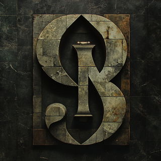 Chromamosaic style, Midjourney V6.1: typographic composition with large letters