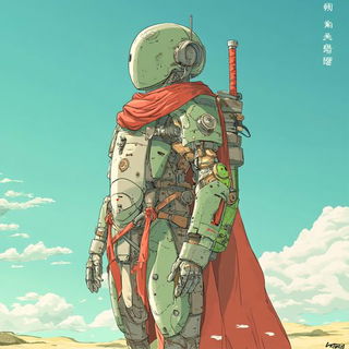 Glassquire style, Midjourney V6.1: concept art character design of retropunk steam knight