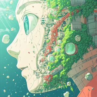 Glassquire style, Midjourney V6.1: editorial illustration for popular scientific magazine cover