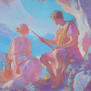 Mesa Line Etching style, Midjourney V6.1: classical 18th-century oil painting