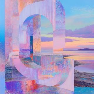Mesa Line Etching style, Midjourney V6.1: typographic composition with large letters