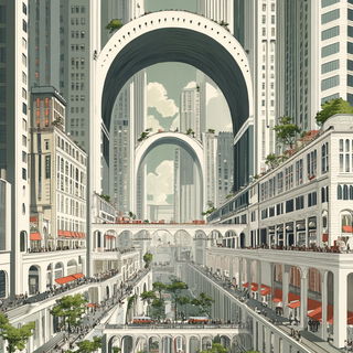 Glacivitra style, Midjourney V6.1: megacity with futuristic bioarchitecture