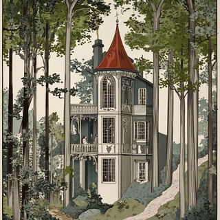 Glacivitra style, Midjourney V6.1: retro fairy-tale illustration