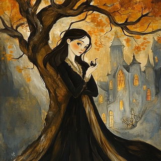 Floratessica style, Midjourney V6.1: retro fairy-tale illustration