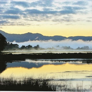 Pinkplate Chorale style, Midjourney V6.1: realistic landscape photograph of quiet dawn