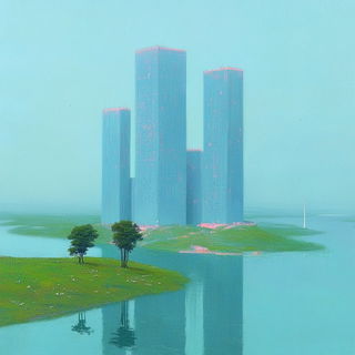 Floranatomy style, Midjourney V6.1: megacity with futuristic bioarchitecture