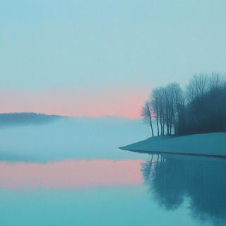 Floranatomy style, Midjourney V6.1: realistic landscape photograph of quiet dawn