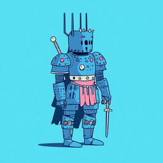 Floriglacier style, Midjourney V6.1: concept art character design of retropunk steam knight
