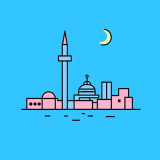 Floriglacier style, Midjourney V6.1: bold minimalist logo design for Istanbul city municipal services