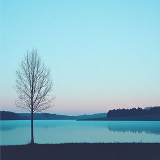 Floriglacier style, Midjourney V6.1: realistic landscape photograph of quiet dawn