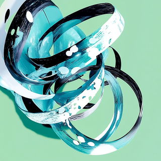 Teal Monumentalia style, Midjourney V6.1: abstract 3D render
