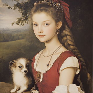 Dunearch style, Midjourney V6.1: classical 18th-century oil painting