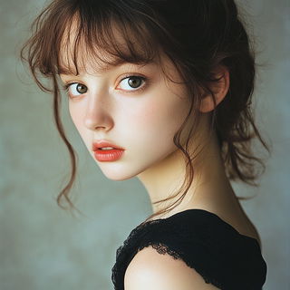 Dunearch style, Midjourney V6.1: photographic portrait of female protagonist