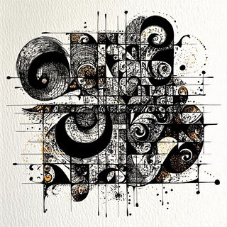 Stipplecinema style, Midjourney V6.1: typographic composition with large letters