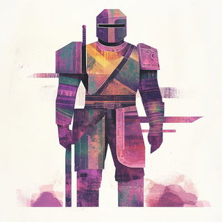 Port Caldera style, Midjourney V6.1: concept art character design of retropunk steam knight