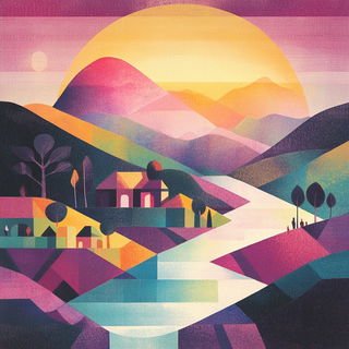 Port Caldera style, Midjourney V6.1: traditional folk art