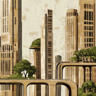 Cavernous Ornithogeography style, Midjourney V6.1: megacity with futuristic bioarchitecture