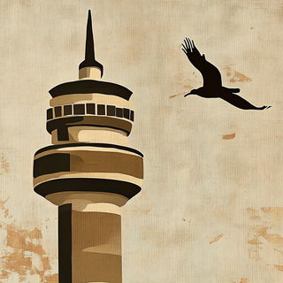 Cavernous Ornithogeography style, Midjourney V6.1: bold minimalist logo design for Istanbul city municipal services