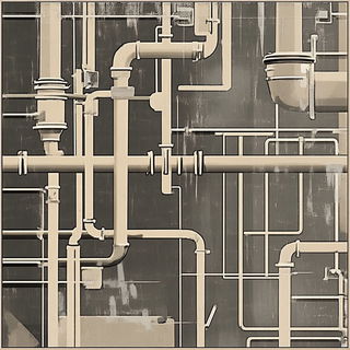 Cavernous Ornithogeography style, Midjourney V6.1: technical infrastructure blueprint schematics