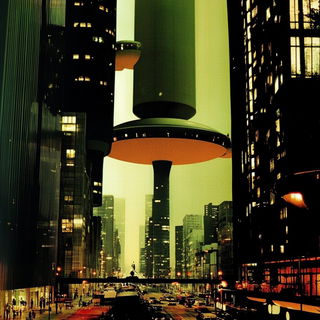 Brocaturne style, Midjourney V6.1: megacity with futuristic bioarchitecture