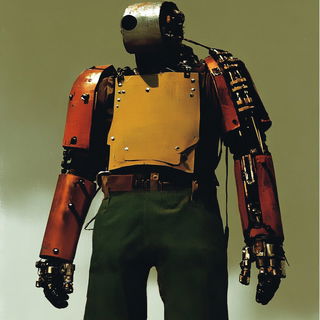 Brocaturne style, Midjourney V6.1: concept art character design of retropunk steam knight