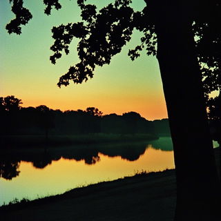 Brocaturne style, Midjourney V6.1: realistic landscape photograph of quiet dawn
