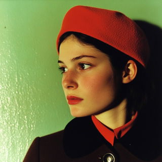 Brocaturne style, Midjourney V6.1: photographic portrait of female protagonist