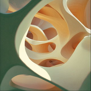 Cairnstroke style, Midjourney V6.1: abstract 3D render
