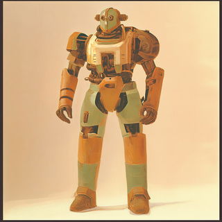 Cairnstroke style, Midjourney V6.1: concept art character design of retropunk steam knight