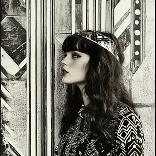 Quartzward style, Midjourney V6.1: photographic portrait of female protagonist