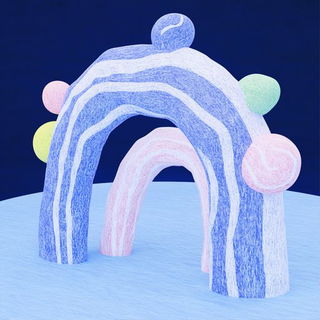 Textilume style, Midjourney V6.1: abstract 3D render