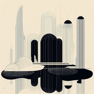 Tyrannosaur Marquetry style, Midjourney V6.1: megacity with futuristic bioarchitecture