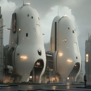 Circulus Flora style, Midjourney V6.1: megacity with futuristic bioarchitecture