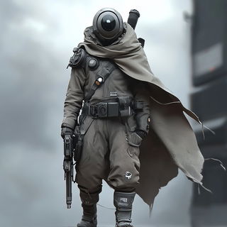 Circulus Flora style, Midjourney V6.1: concept art character design of retropunk steam knight